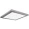 Platter 10" Square Nickel LED Outdoor Ceiling Light w/Remote
