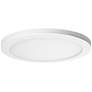 Platter 11" Round White LED Outdoor Ceiling Light w/ Remote