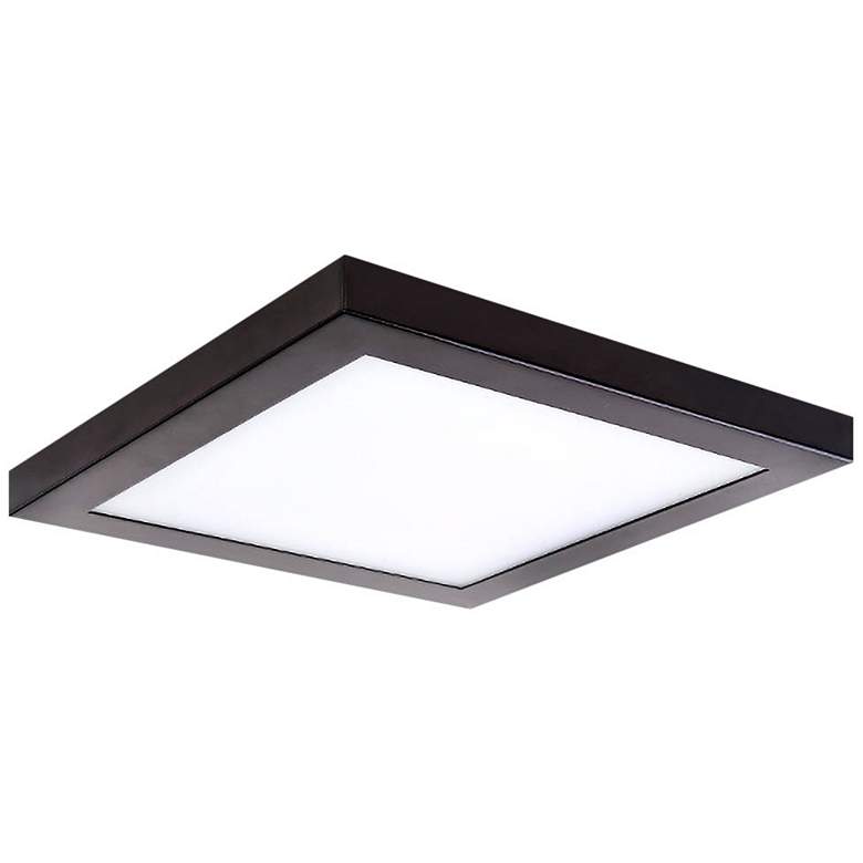 Image 2 Platter 13" Square Bronze LED Outdoor Ceiling Light