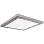 Platter 13" Square Brushed Nickel LED Outdoor Ceiling Light