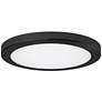 Platter 15" Round Black LED Outdoor Ceiling Light