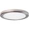 Platter 15" Round Nickel LED Outdoor Ceiling Light w/ Remote