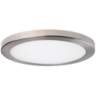 Platter 15" Round Brushed Nickel Warm White LED Outdoor Ceiling Light