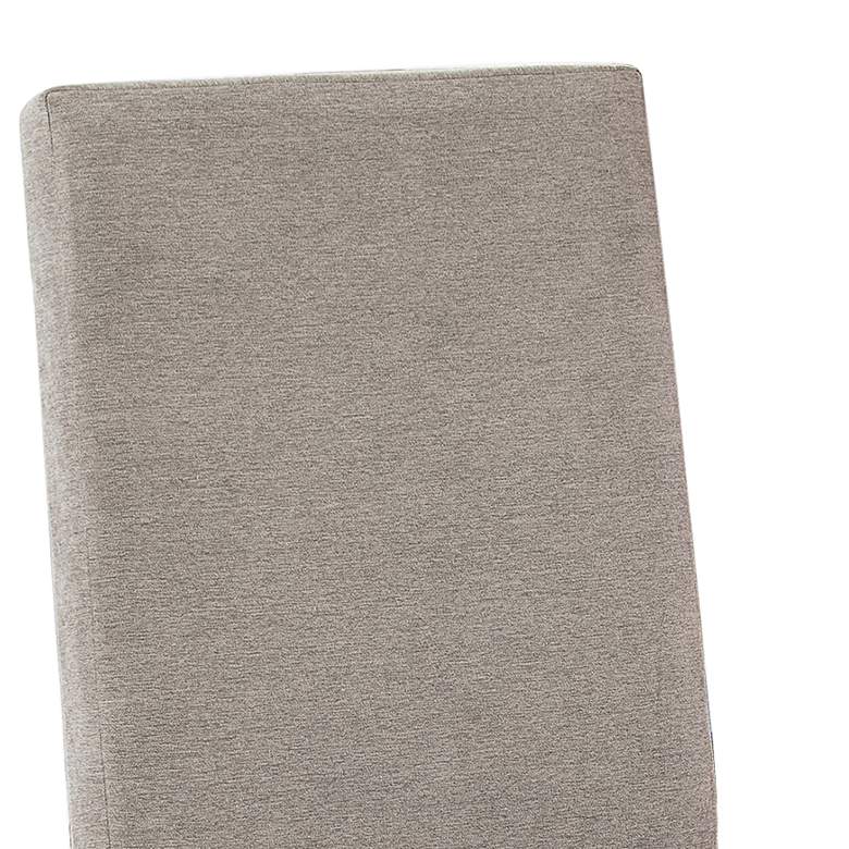 Image 2 Plax Gray Linen Fabric Dining Chairs Set of 2 more views