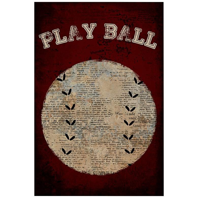 Image 1 Play Ball 18 1/2 inch High Contemporary Giclee Wall Art