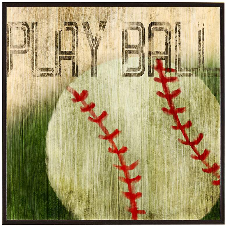 Image 1 Play Ball II 18 1/2 inch Square Contemporary Giclee Wall Art
