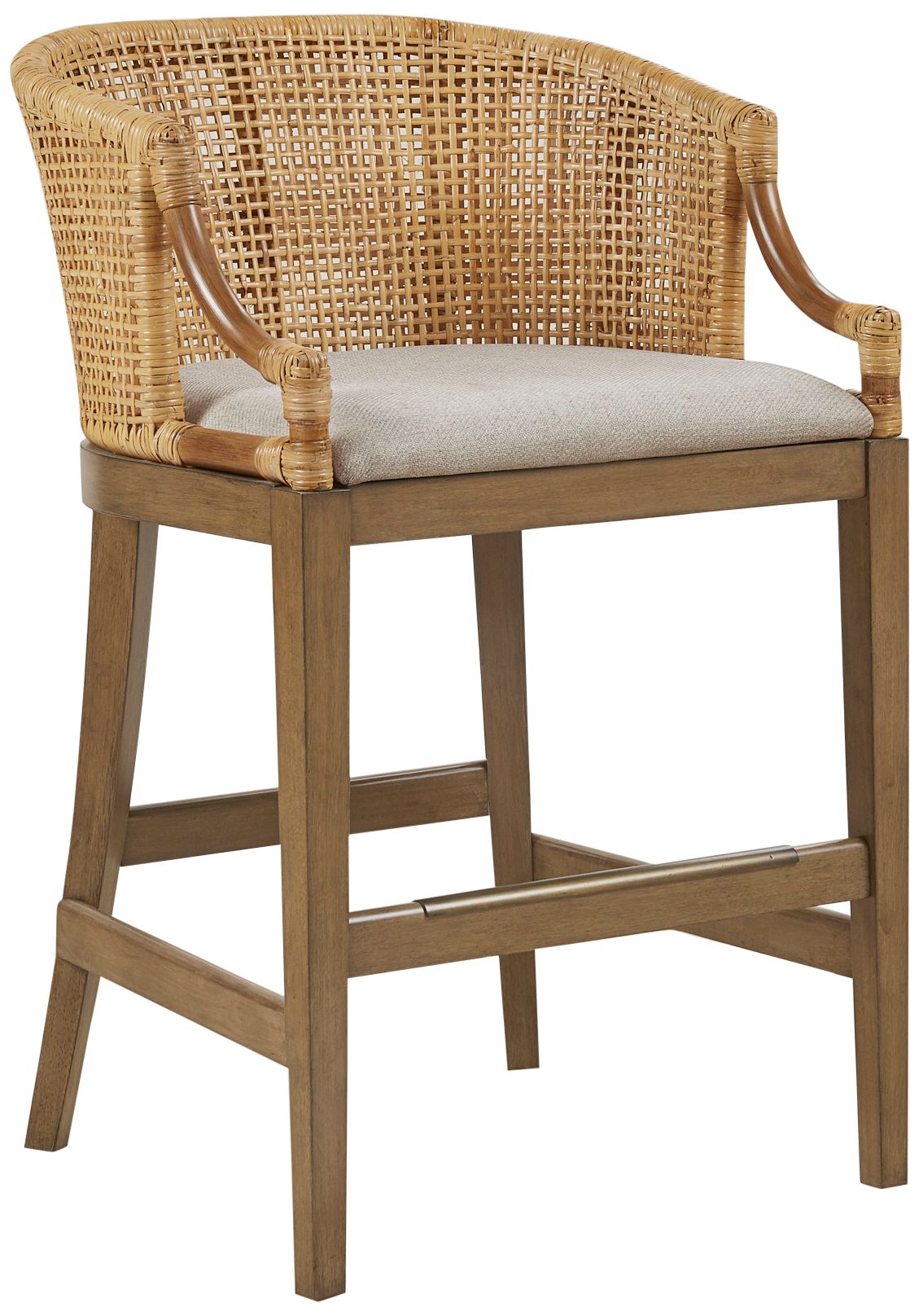 Wicker seat outlet counter stool