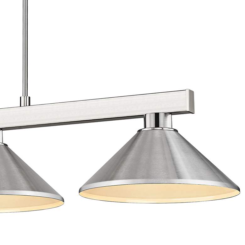 Image 4 Players 46" Wide Brushed Nickel 3-Light Billiard Chandelier more views