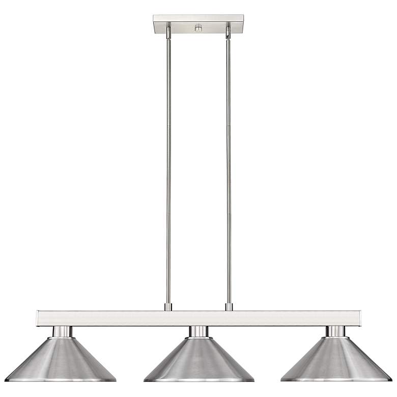 Image 7 Players 46" Wide Brushed Nickel 3-Light Billiard Chandelier more views