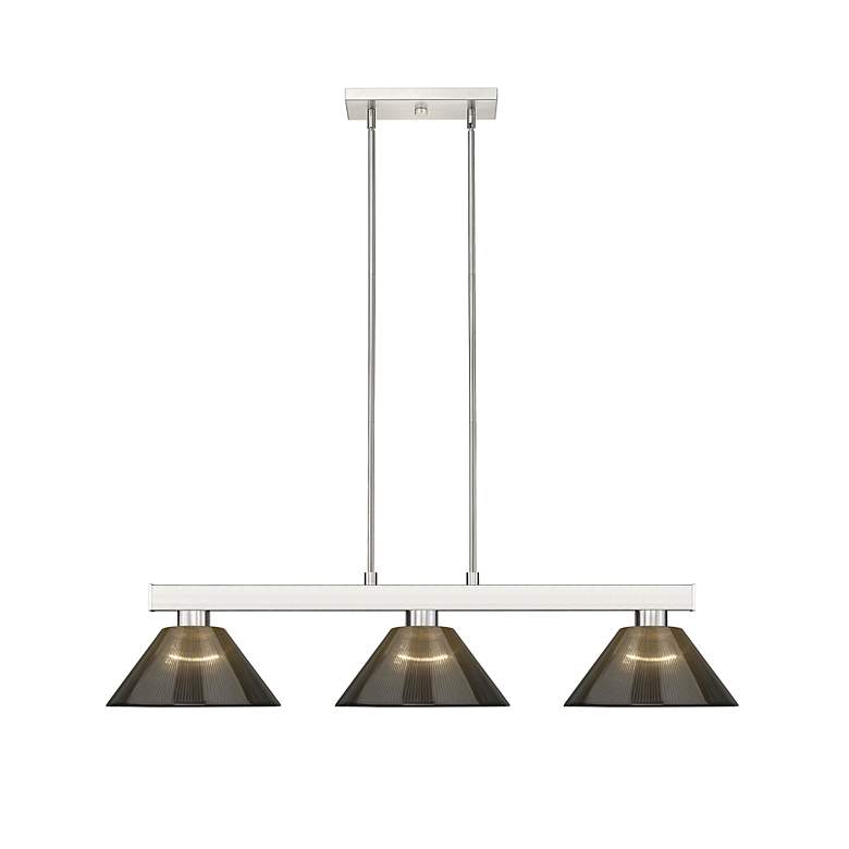 Image 3 Players by Z-Lite Brushed Nickel 3 Light Billiard Light more views