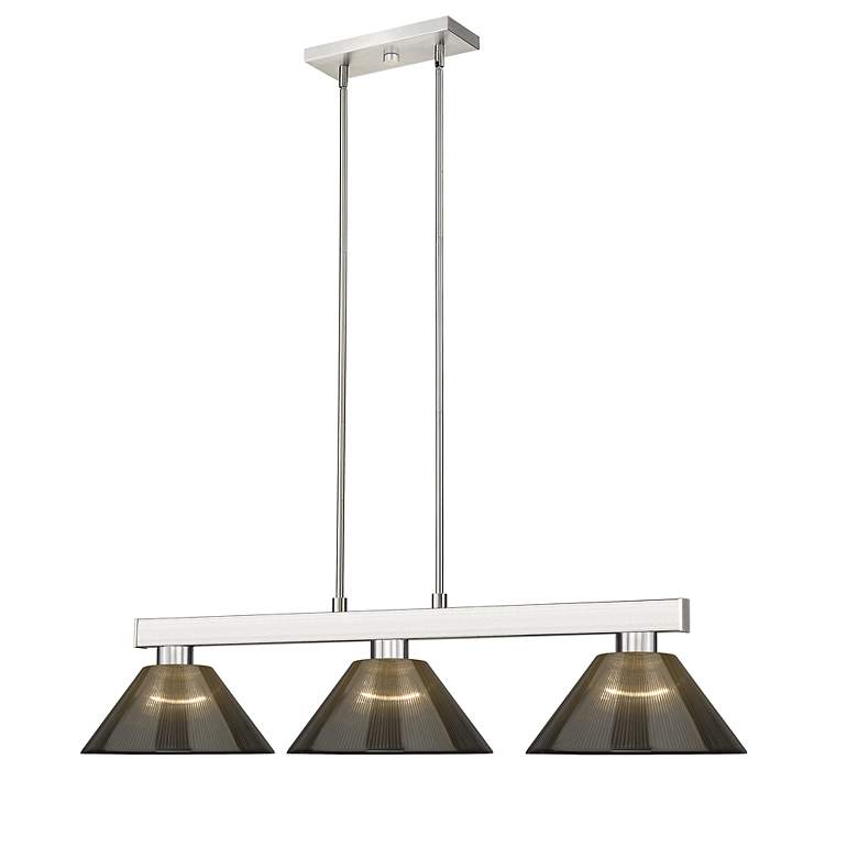 Image 4 Players by Z-Lite Brushed Nickel 3 Light Billiard Light more views