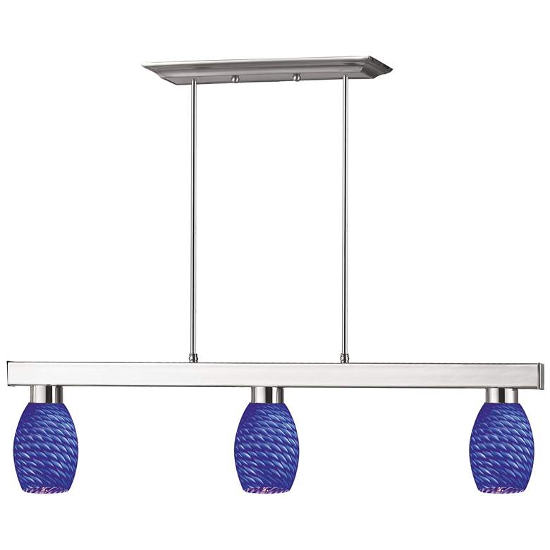 Image 1 Players by Z-Lite Brushed Nickel 3 Light Billiard Light