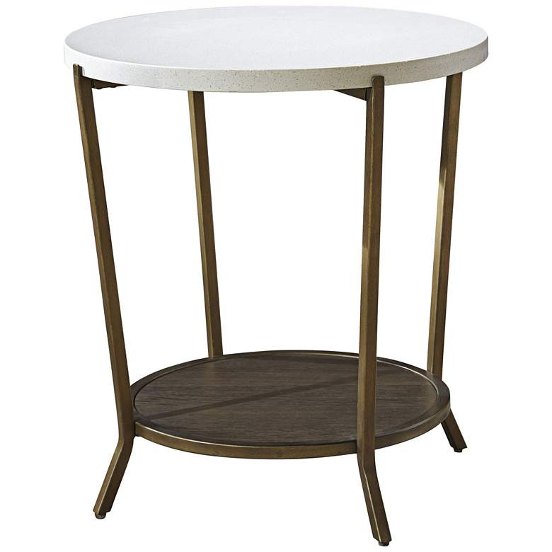 Image 1 Playlist 26 inch High Brown-Eyed-Girl Stone Top Modern End Table