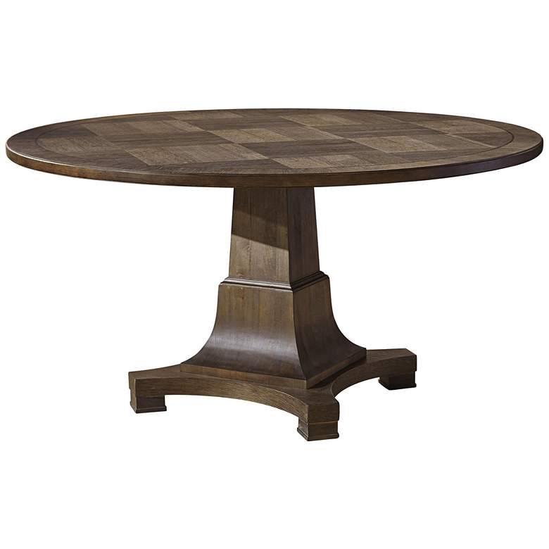 Image 1 Playlist 58 inch Wide Brown Eyed Girl Wood Round Dining Table