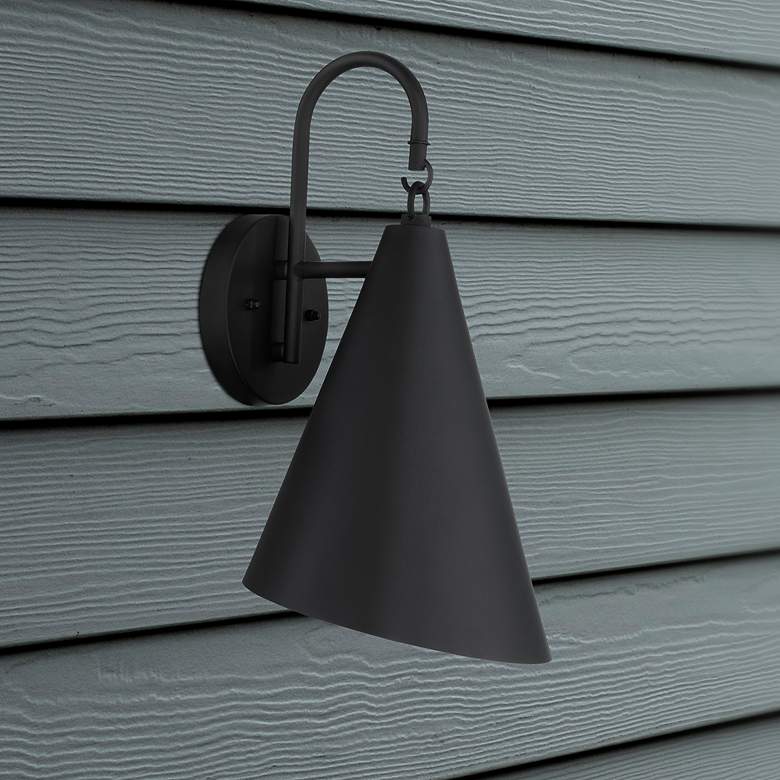 Image 1 Playwright 15 1/2" High Sand Coal Outdoor Wall Light