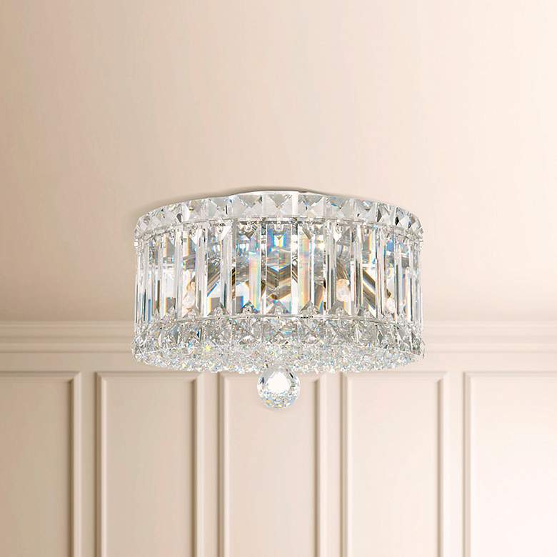 Image 1 Plaza 12" Wide Polished Stainless Steel Ceiling Light