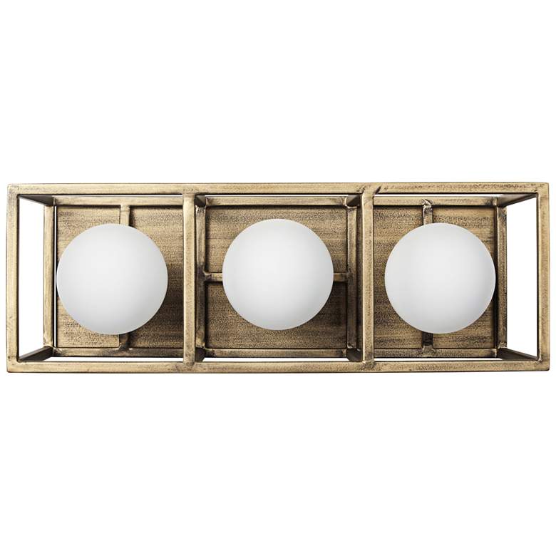 Image 1 Plaza 14 1/2" Wide Gold and Carbon 3-Light LED Bath Light