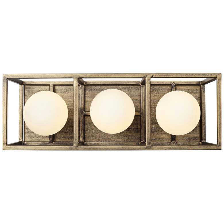 Image 2 Plaza 14 1/2" Wide Gold and Carbon 3-Light LED Bath Light  more views