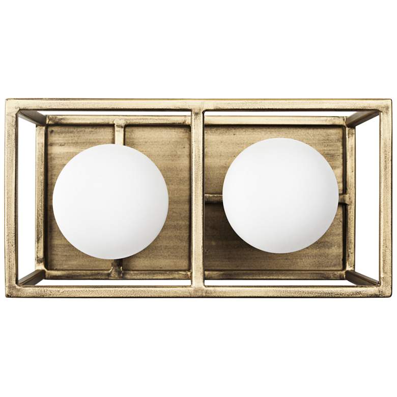 Image 1 Plaza 5 inchH Havana Gold and Carbon 2-Light LED Wall Sconce 