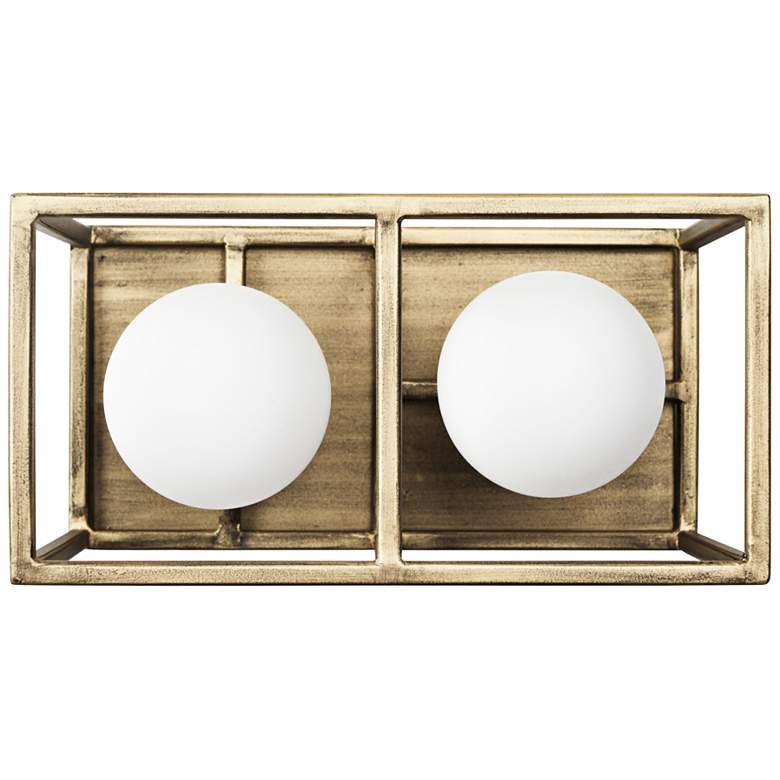 Image 1 Plaza 5"H Havana Gold and Carbon 2-Light LED Wall Sconce