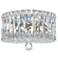 Plaza 7.5"H x 10"W 4-Light Crystal Flush Mount in Polished Stainl