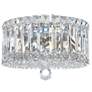 Plaza 7.5"H x 10"W 4-Light Crystal Flush Mount in Polished Stainl