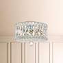 1_Plaza 7.5"H x 10"W 4-Light Crystal Flush Mount in Polished Stainl