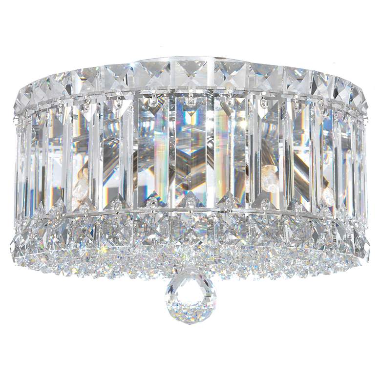 Image 2 Plaza 7.5"H x 10"W 4-Light Crystal Flush Mount in Polished Stainl