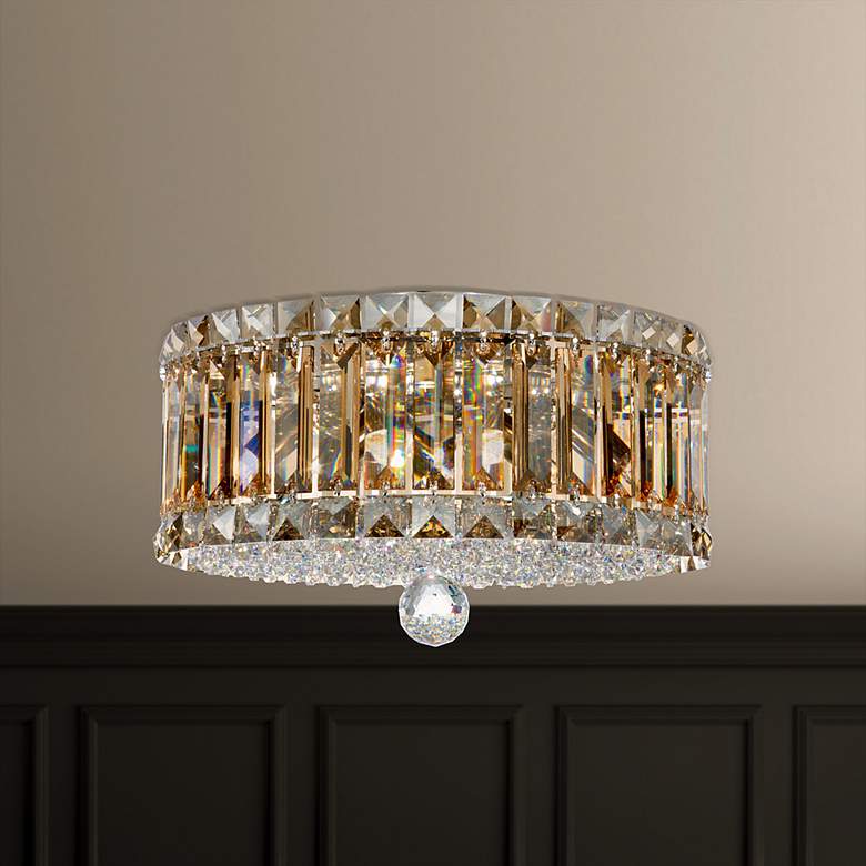 Image 4 Plaza 7.5"H x 12"W 4-Light Crystal Flush Mount in Polished Stainl more views