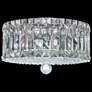 Plaza 7.5"H x 12"W 4-Light Crystal Flush Mount in Polished Stainl