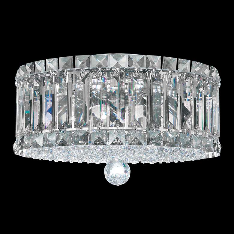 Image 2 Plaza 7.5"H x 12"W 4-Light Crystal Flush Mount in Polished Stainl