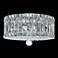 Plaza 7.5"H x 12"W 4-Light Crystal Flush Mount in Polished Stainl