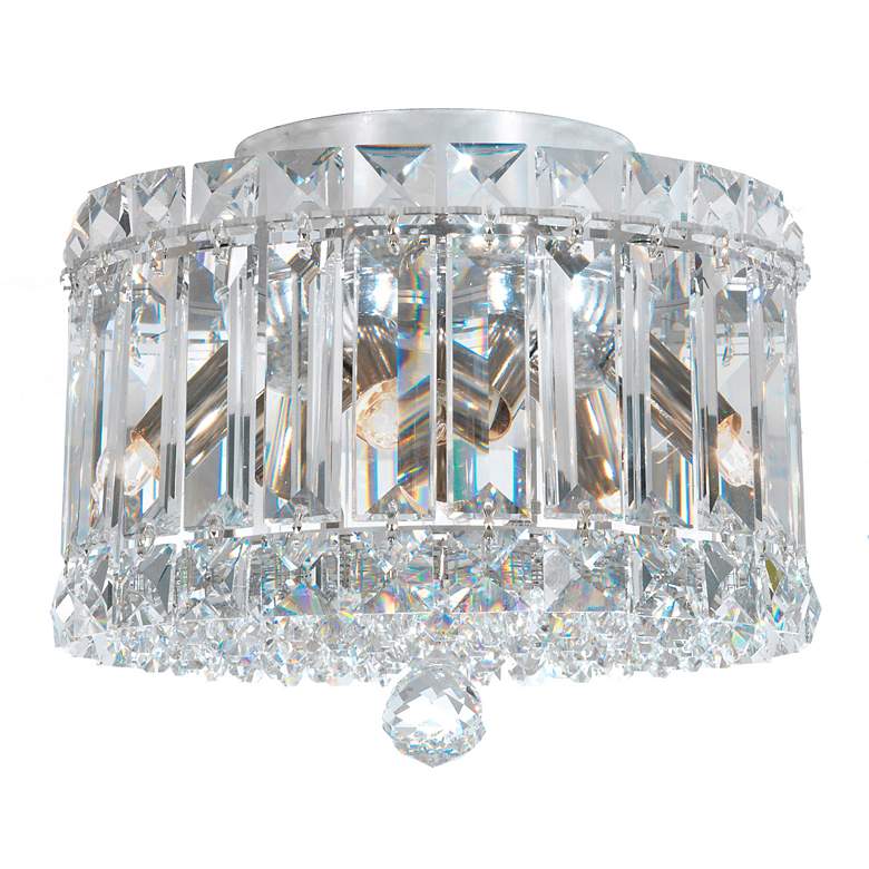 Image 2 Plaza 7"H x 8"W 4-Light Crystal Flush Mount in Polished Stainless