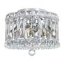 Plaza 7"H x 8"W 4-Light Crystal Flush Mount in Polished Stainless