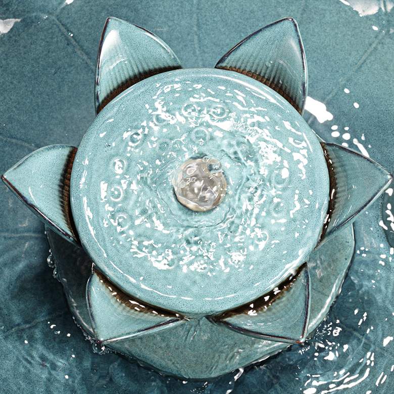 Image 5 Pleasant Pond 25 1/4" Outdoor Pedestal Frog Fountain more views