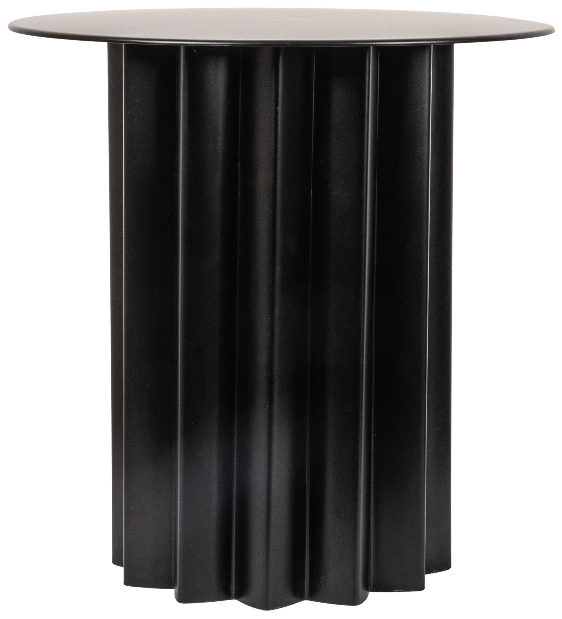 Image 5 Pleated Metal Side Table, Black more views