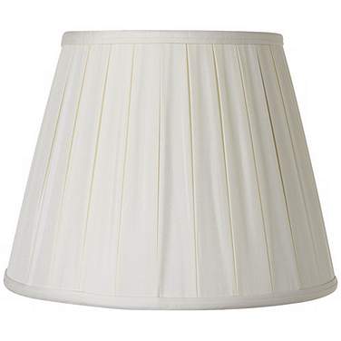 Pleated Oyster Silk Empire Lamp Shade 7x12x9 (Spider)