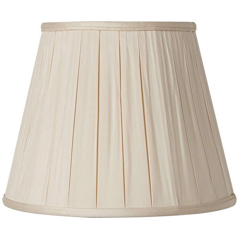 Image 1 Pleated Sand Silk Empire Lamp Shade 10.5x16x12 (Spider)