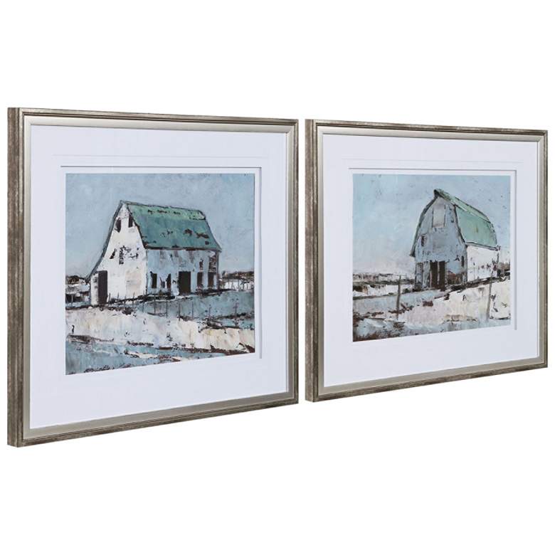 Image 1 Plein Air Barns 34 1/4"W 2-Piece Framed Wall Art Print Set