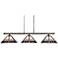 Pleske 56" Wide Bronze Alfred Geometric Kitchen Island Light