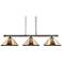 Pleske 56" Wide Bronze Ranier Kitchen Island Light Pendant