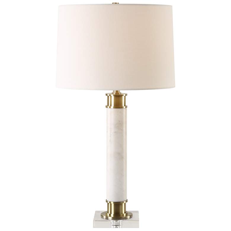 Image 1 Plinth 27 3/4" White Marble Table Lamp