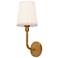 Plisse 18" High Aged Gold Wall Sconce