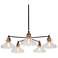 Plrhsbtic 33 1/2" Wide Black and Brass 5-Light Chandelier