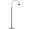 Pluck™ Satin Black Small Adjustable LED Arc Floor Lamp
