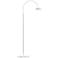Pluck™ Satin White Small Adjustable LED Arc Floor Lamp