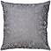 Plum and Silver Embroidered 20" Square Throw Pillow