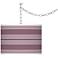 Plum Dandy Bold Stripe Giclee Glow Plug-In Swag Pendant