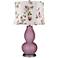 Plum Dandy Cottage Rose Shade Double Gourd Table Lamp