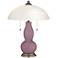 Plum Dandy Gourd-Shaped Table Lamp with Alabaster Shade